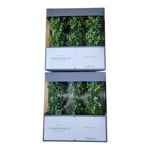 Threshold Faux Greenery Vase Filler 2 Sets of 9, Green & Grey